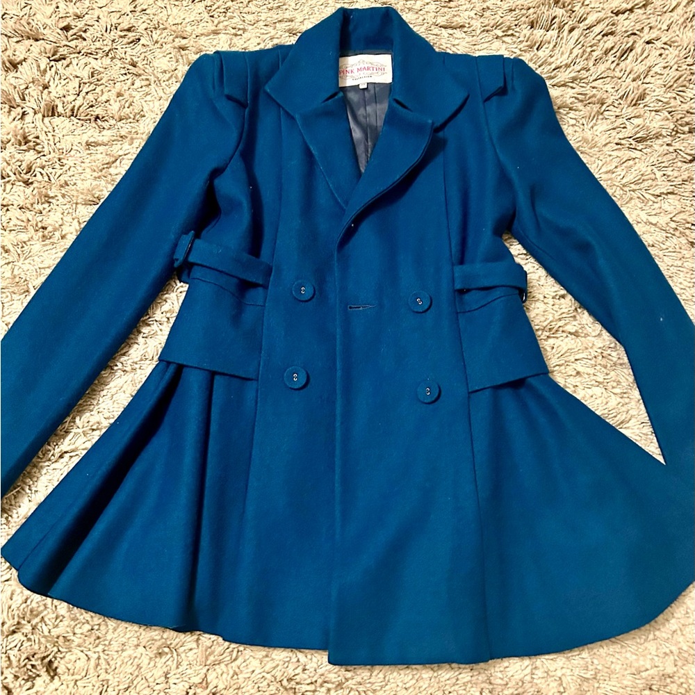 Royal blue winter jacket.